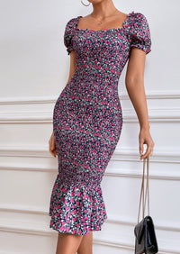 Short Puff Sleeve Cocktail Dresses