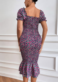 Short Puff Sleeve Cocktail Dresses