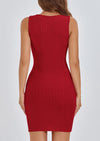 PRETTYGARDEN Spring Dresses for Women Sleeveless Bodycon Short Work Tank Dress Summer Casual Ribbed Mini Sundresses