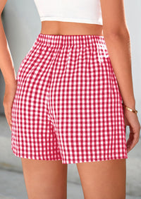 Plaid Casual Y2K Short with Pockets