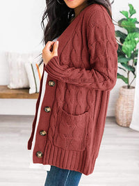 PRETTYGARDEN Women's Open Front Cardigan Sweaters Fall Fashion Button Down Cable Knit Chunky Winter Outerwear Coats