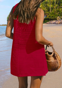 Sleeveless Hollow Out Resort Beach Vacation Cover Up Dress