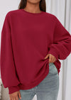 PRETTYGARDEN Sweatshirts for Women Oversized Crewneck Fleece Pullover Long Sleeve Tops Comfy Fall Winter Fashion Outfits