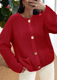 PRETTYGARDEN Cardigan Sweaters for Women Trendy Oversized Knit Chunky Button Cardigans Fall Winter Outfits with Pockets