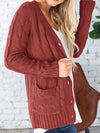 PRETTYGARDEN Women's Open Front Cardigan Sweaters Fall Fashion Button Down Cable Knit Chunky Winter Outerwear Coats