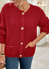 PRETTYGARDEN Cardigan Sweaters for Women Trendy Oversized Knit Chunky Button Cardigans Fall Winter Outfits with Pockets