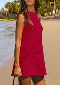 Sleeveless Hollow Out Resort Beach Vacation Cover Up Dress
