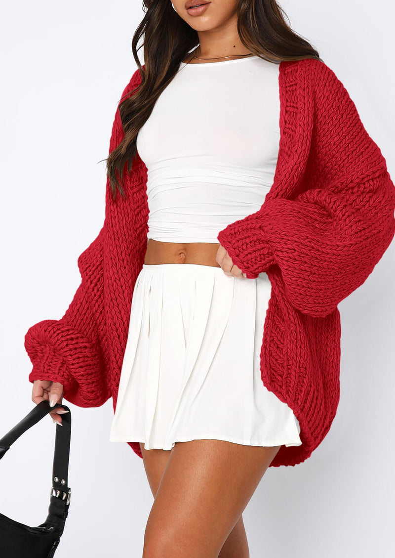 PRETTYGARDEN Cardigan Sweaters for Women Trendy Fall Fashion Long Sleeve Chunky Knit Cardigans Winter Clothing Outfits