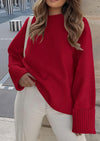 PRETTYGARDEN Women's Fall Oversized Sweaters Casual Crewneck Pullover Long Sleeve Fuzzy Chunky Knit Tops Blouse