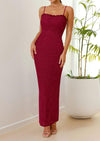 PRETTYGARDEN Women's Formal Prom Dress Spaghetti Strap Lace Floral Wedding Guest Evening Bodycon Dresses