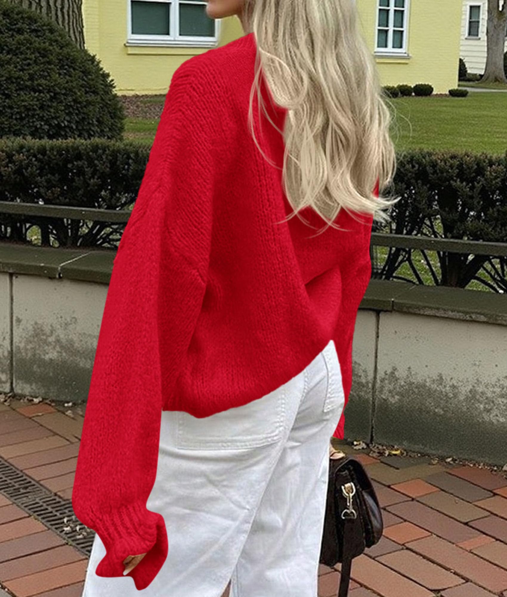 PRETTYGARDEN Womens Cropped Cardigans Trendy PRETTYGARDEN Long Sleeve Cropped Sweaters for Women Ruffle Oversized CardiganRuffle Open Front Chunky Knit Sweater Oversized Button Down Fall Clothes PRETTYGARDEN