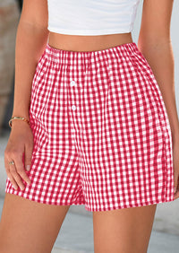 Plaid Casual Y2K Short with Pockets