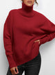 Long Sleeve Oversized Chunky Knitted Casual Turtleneck Sweaters