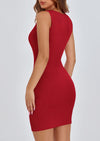 PRETTYGARDEN Spring Dresses for Women Sleeveless Bodycon Short Work Tank Dress Summer Casual Ribbed Mini Sundresses