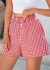 Plaid Casual Y2K Short with Pockets