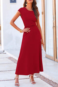 Casual Knit Short Sleeve Crop Top High Waist Skirt 2 Piece Sets