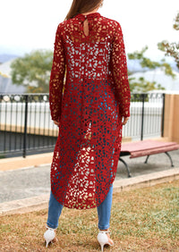 Long Sleeve Round Neck High Low Asymmetrical Irregular Hem Casual Blouse