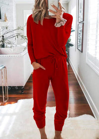 Black Two Pieces Oversized Fall Tracksuit