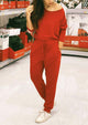 Black Two Pieces Oversized Fall Tracksuit