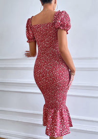 Short Puff Sleeve Cocktail Dresses