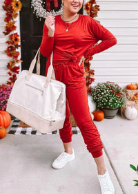 Black Two Pieces Oversized Fall Tracksuit