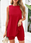 PRETTYGARDEN 2 Piece Sets Matching Lounge Shorts Set Resort Airport Travel Loungewear Outfits Clothing