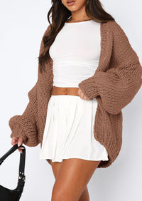 PRETTYGARDEN Cardigan Sweaters for Women Trendy Fall Fashion Long Sleeve Chunky Knit Cardigans Winter Clothing Outfits