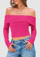 Off The Shoulder Long Sleeve Blouses