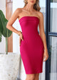 Strapless Off Shoulder Sleeveless Bodycon Ribbed Mini Dresses