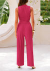 PRETTYGARDEN 2 Piece Sets Sleeveless Tank Ribbed Travel Vacation Lounge Wear Outfits