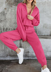 PRETTYGARDEN Women's 2 Piece Sweater Set Pullover Zip Up Sweatshirt Jogger Sweatpants Tracksuit Casual Outfit