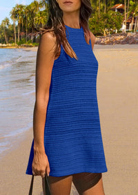 Sleeveless Hollow Out Resort Beach Vacation Cover Up Dress