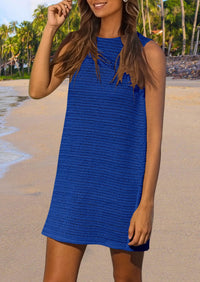 Sleeveless Hollow Out Resort Beach Vacation Cover Up Dress