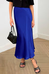 PRETTYGARDEN Women's Satin Skirts Dressy Casual Fall High Waisted Cocktail Wedding Flowy Elegant A Line Midi Skirt