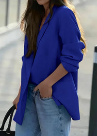 PRETTYGARDEN Fall Blazers for Women Business Casual Long Sleeve Lapel Pockets Dressy Suit Jackets Work Office Clothes