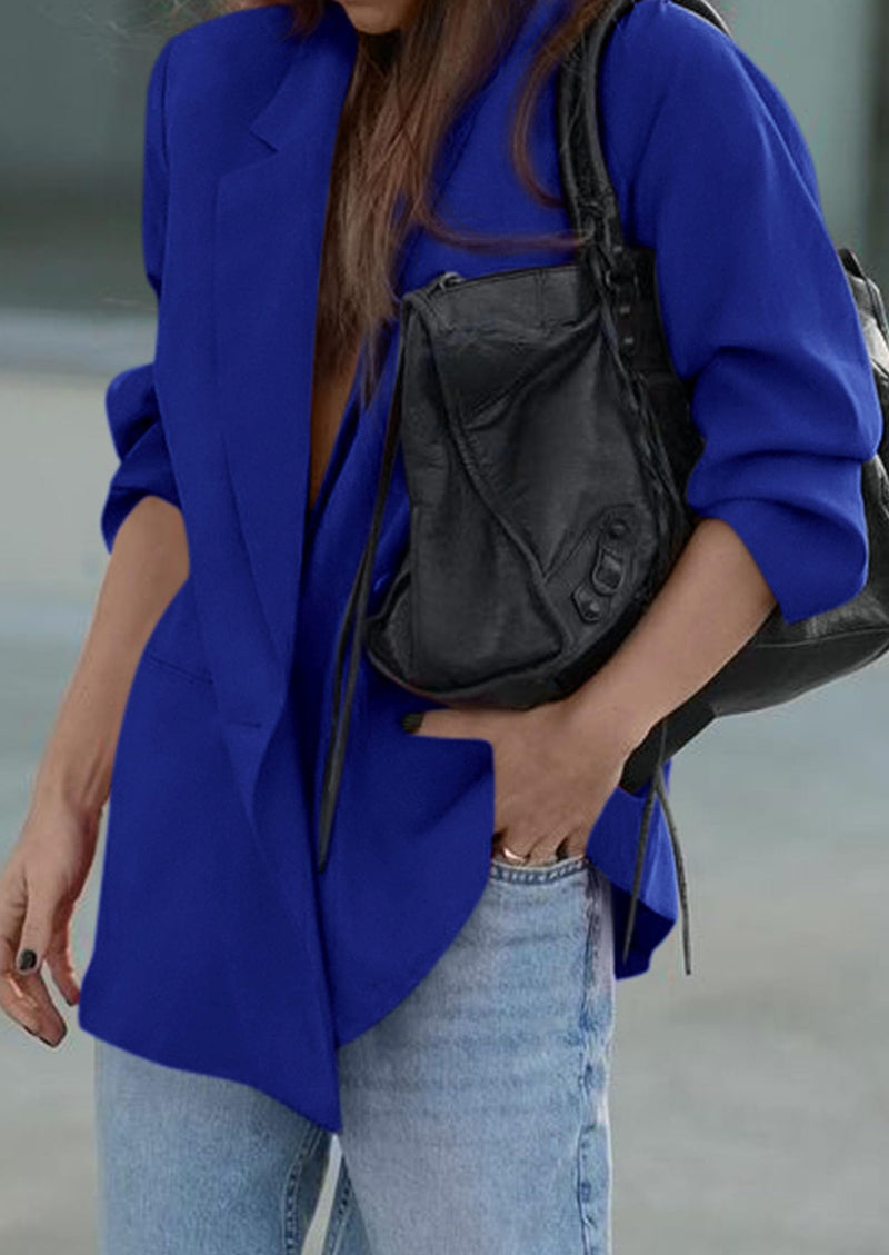 PRETTYGARDEN Fall Blazers for Women Business Casual Long Sleeve Lapel Pockets Dressy Suit Jackets Work Office Clothes