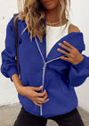 PRETTYGARDEN Women's Zip Up Y2K Hoodies Casual Long Sleeve Sweatshirts Fall Spring Track Jackets with Pockets