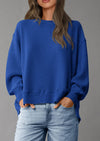 PRETTYGARDEN Oversized Sweatshirt for Women Fashion Crewneck Long Sleeve Pullover Waffle Knit Tops Fall Trendy Clothes
