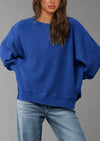 PRETTYGARDEN Oversized Sweatshirt for Women Fashion Crewneck Long Sleeve Pullover Waffle Knit Tops Fall Trendy Clothes