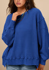PRETTYGARDEN Oversized Sweatshirt for Women Fashion Crewneck Long Sleeve Pullover Waffle Knit Tops Fall Trendy Clothes