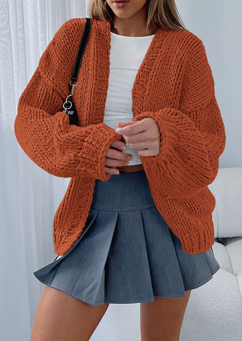 PRETTYGARDEN Cardigan Sweaters for Women Trendy Fall Fashion Long Sleeve Chunky Knit Cardigans Winter Clothing Outfits