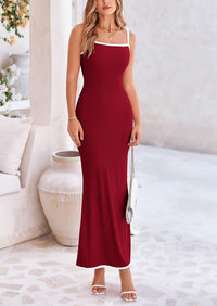 Bodycon Spaghetti Strap Wear Sleeveless Beach Maxi Dresses