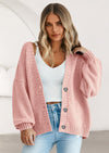 PRETTYGARDEN Cardigan Sweaters for Women Trendy Fall Long Sleeve Button Down Oversized Chunky Knit Sweater Outerwear