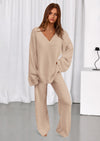PRETTYGARDEN Lounge Sets for Women Two Piece Sweaters Pajama Set Fall Fashion Loungewear Outfits Matching Winter Clothes