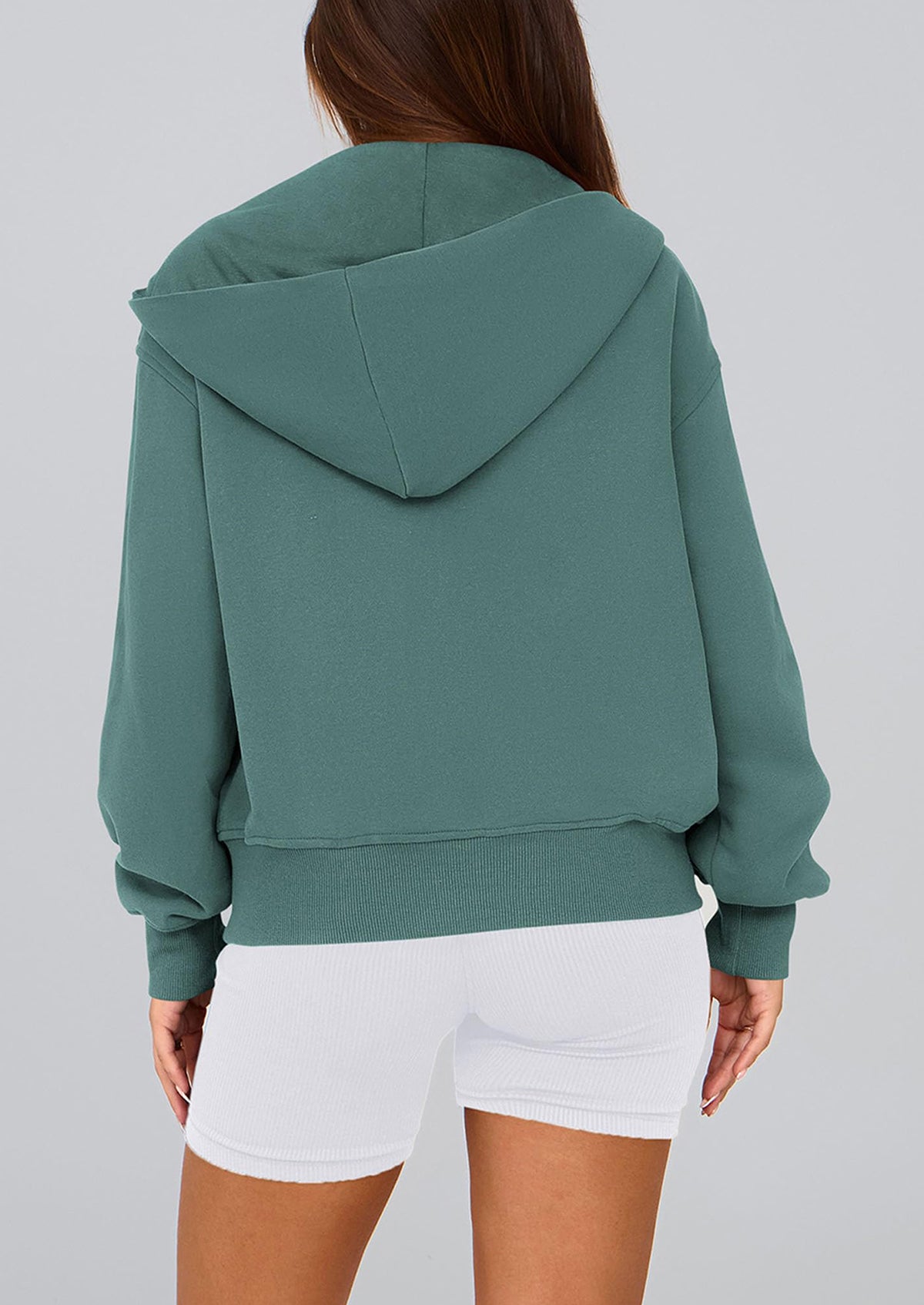 Y2K Zip Up Hoodie Long Sleeve Loose Fit Pockets Casual Sweatshirt