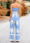 PRETTYGARDEN Boho Jumpsuits Beach Vacation Outfits Spaghetti Strap Wide Leg Pants Rompers