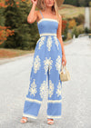 PRETTYGARDEN Boho Jumpsuits Beach Vacation Outfits Spaghetti Strap Wide Leg Pants Rompers