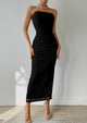 Summer Strapless Maxi Bodycon Dresses