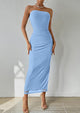 Summer Strapless Maxi Bodycon Dresses