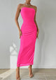 Summer Strapless Maxi Bodycon Dresses
